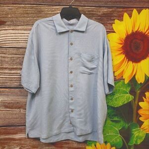 Batick Bay Short Sleeve Blue casual shirt XL